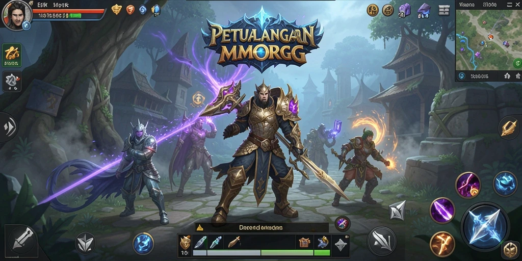 Tangkapan layar gameplay <strong>116X</strong> menunjukkan aksi pertarungan yang seru di dunia MMORPG.