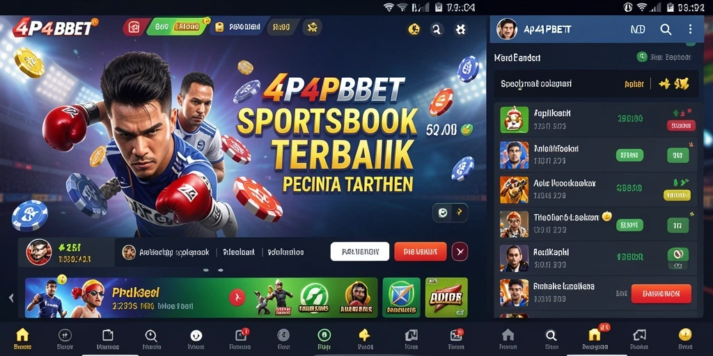 Tampilan menarik aplikasi Sportsbook 4P4PBET saat melakukan taruhan.