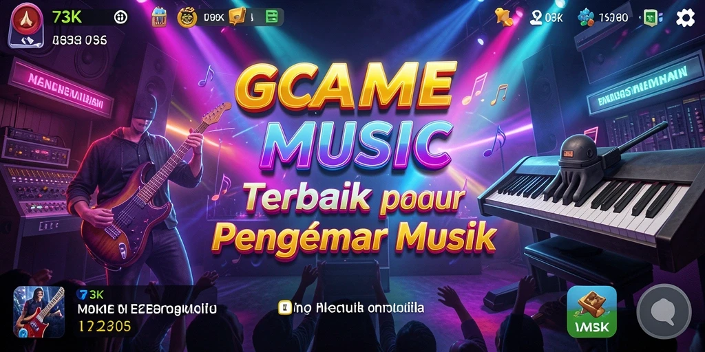 Tampilan gameplay <strong>73K</strong> yang menarik dengan beragam musik.