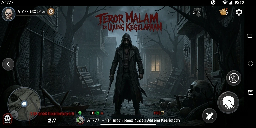 Tampilan menakutkan dari gameplay AT777 yang intens.