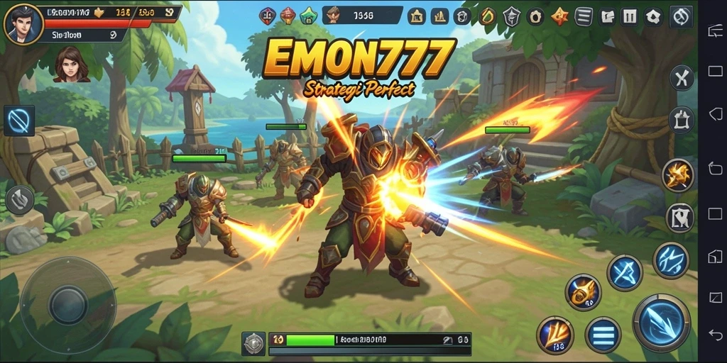 Tampilan gameplay menarik dari EMON777 yang penuh strategi.