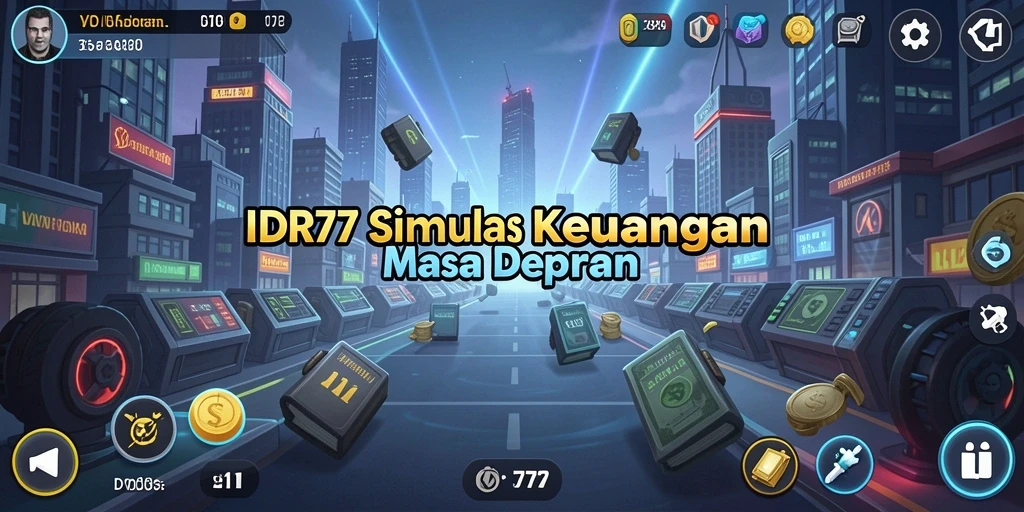 Tampilan gameplay menarik dari IDR77 saat bermain simulasi keuangan.
