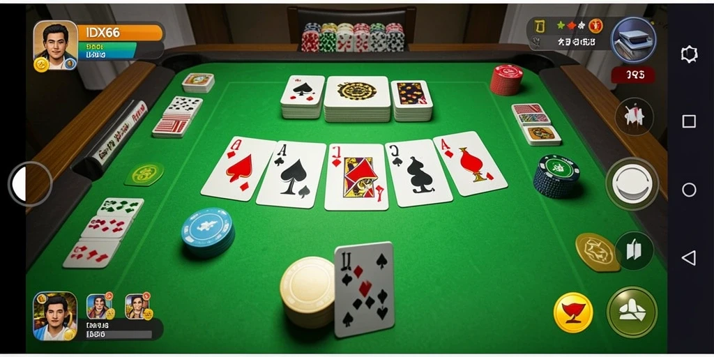 Screenshot gameplay Gaple yang menampilkan suasana permainan yang seru.