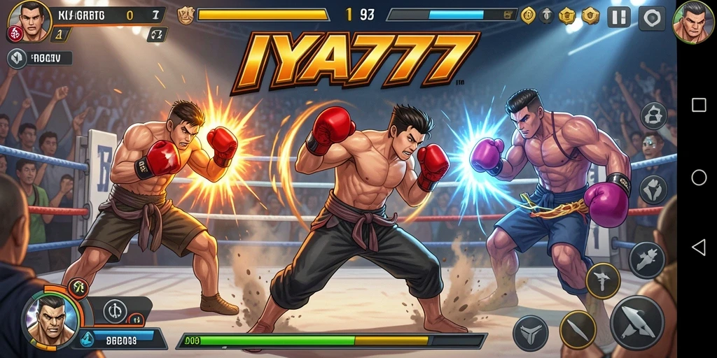 Tangkapan layar gameplay <strong>IYA777</strong> yang menunjukkan aksi pertarungan yang mendebarkan.