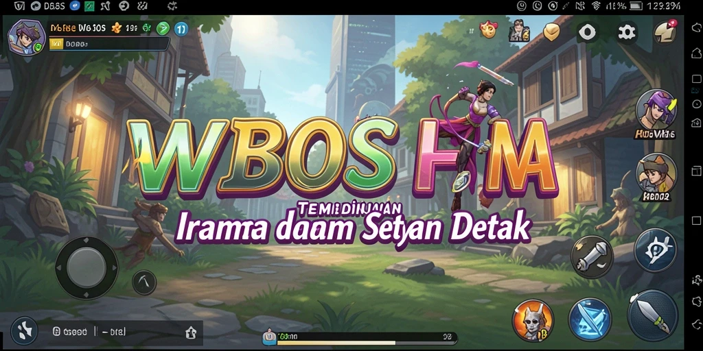 Tampilan gameplay WDBOS menampilkan interaksi pengguna dengan musik secara real-time.