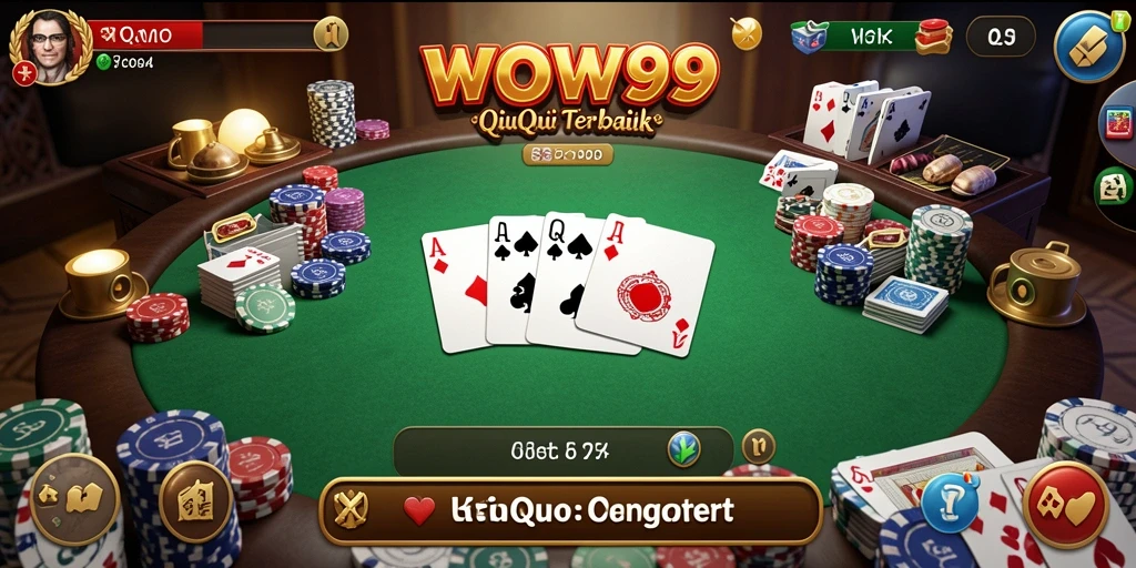 Screenshot WOW99 menampilkan gameplay QiuQiu yang seru dan interaktif.